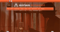 Desktop Screenshot of miriamrestaurant.com